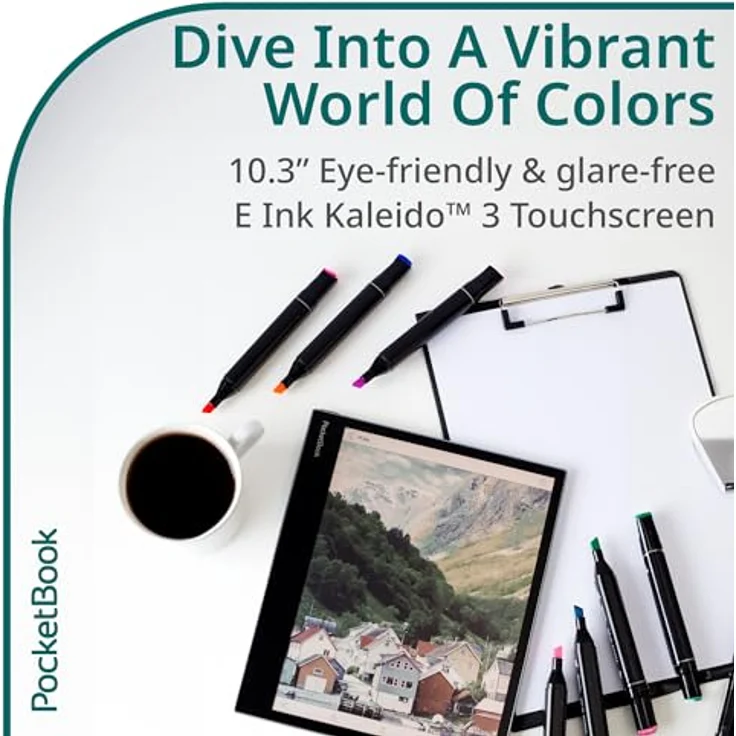 PocketBook Ebook InkPad Eo 10 3 E-Ink Kaleido 3 64GB WI-FI Mist Gray, E-Book-Reader mit Kaleido 3 Technologie – Bild 2