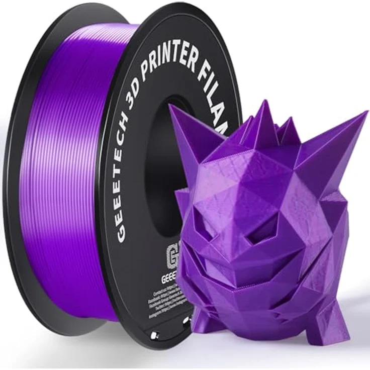 GEEETECH PLA Filament 1.75mm für 3D Drucker, 1kg Spule, lila, hohe Druckqualität – Bild 1