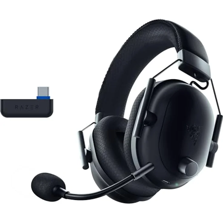 Razer Blackshark V2 Pro (Playstation) - Kabelloses Konsolen E-Sport Headset für PS5 (Triforce 50mm Treiber, HyperSpeed Wireless, FPS-Audioprofile, abnehmbares HyperClear Mikrofon) Schwarz – Bild 1