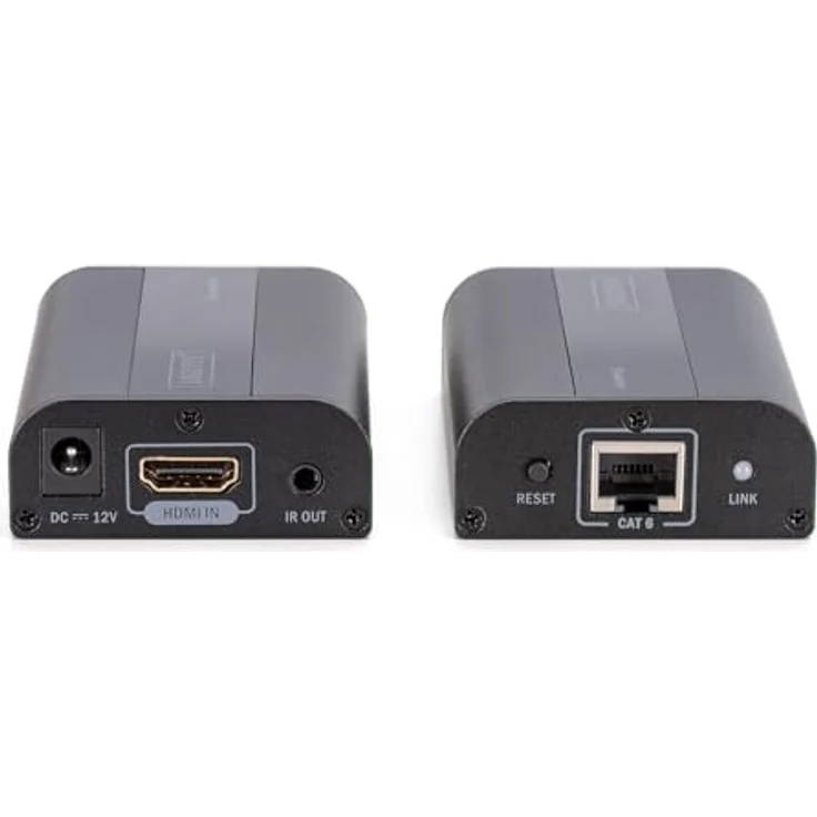 DIGITUS HDMI Extender - Ultra HD, 4K, 60Hz - Set (Sender-Empfänger) - bis zu 60 m Reichweite - Patchkabel (Cat 6, Cat 6A, Cat 7) - schwarz – Bild 5