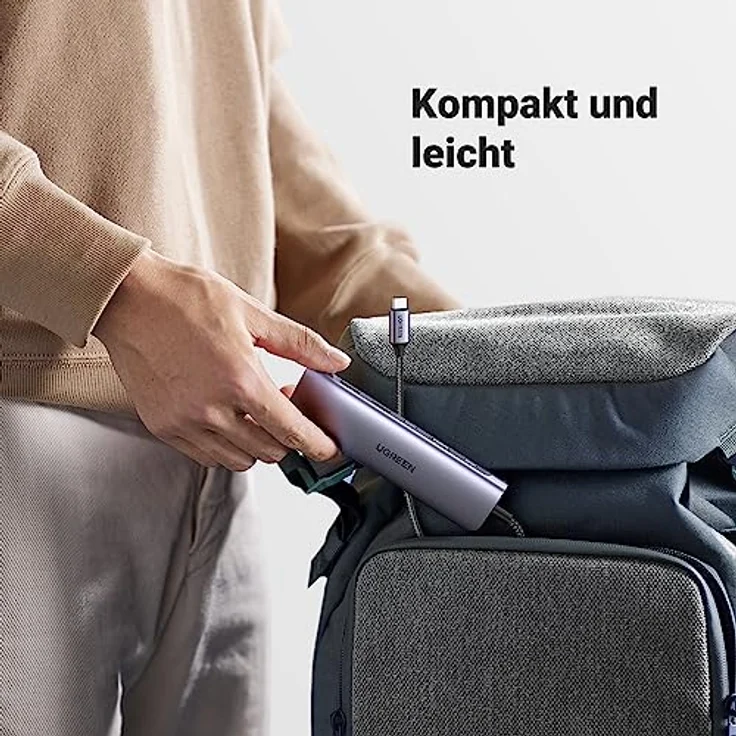 UGREEN USB-C Hub 7-in-1 mit 4K HDMI, 5 Gbit/s, 2x USB-A 3.0, 1x USB-C 3.0, MicroSD und SD Slots, Power Delivery 100W – Bild 8