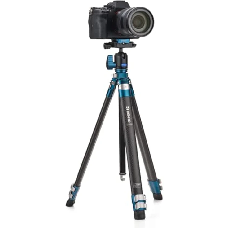 Benro MiniBird TCBC13N00P Kohlefaser-Stativ-Set, ultraleichtes 3-teiliges Reisestativ mit N00P-Kugelkopf, zusammenklappbar auf 45,5 cm, Tragfähigkeit bis 4 kg, inkl. Tragetasche für DSLR und spiegellose Kameras. – Bild 5