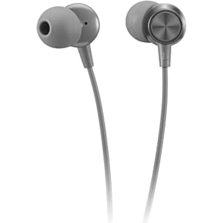 Lenovo - 300 kabelgebundene In-Ear-USB-C-Kopfhörer – Inline-Mikrofon – USB-C-Konnektivität – Play- und Pause-Taste – 3 Größen Silikon-Ohrstöpsel im Lieferumfang enthalten – Bild 3