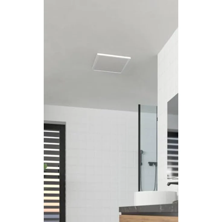 EGLO LED Deckenleuchte Rovito, runde Badezimmer Deckenlampe, IP44, 39x39 cm, Kunststoff in Weiß, warmweiß-kaltweiß – Bild 4