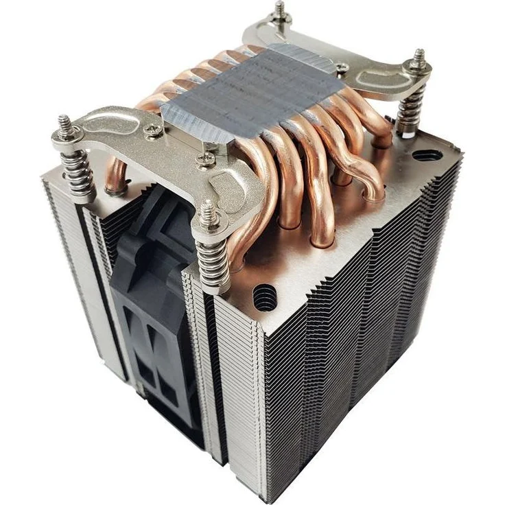 Dynatron A49 CPU Kühler für AMD AM4/AM5, 130 mm, Aluminium, schwarz/silber, leise, 4 Heatpipes, bis 175 Watt TDP – Bild 1