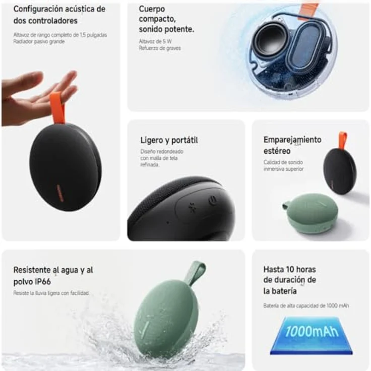 Xiaomi Bluetooth Lautsprecher Essential, Tragbarer Lautsprecher mit klarer Klangqualität, Grün – Bild 2