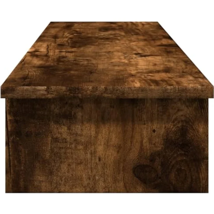vidaXL Monitorständer Räuchereiche, 100x27x15 cm aus robustem Holzwerkstoff, max. 20 kg, für zwei Monitore – Bild 6