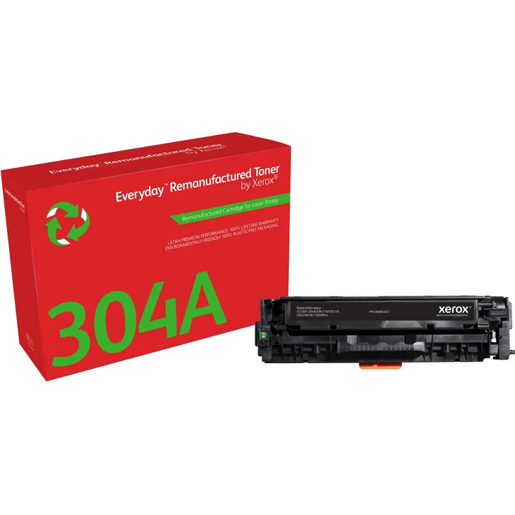 Xerox Everyday 304A Toner, wiederaufbereiteter Schwarz-Toner mit niedriger CO2-Bilanz und hoher Kompatibilität