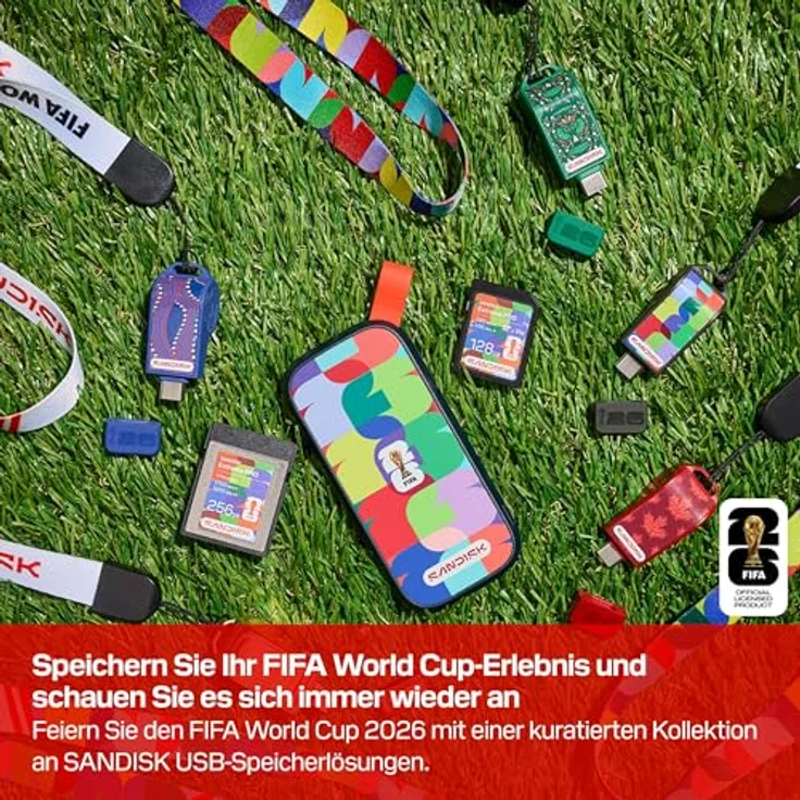 SanDisk USB-C Flash Drive FIFA World Cup 2026 Global Edition, 128 GB mit bis zu 300 MB/s Übertragungsgeschwindigkeiten und SANDISK Memory Zone-App – Bild 5