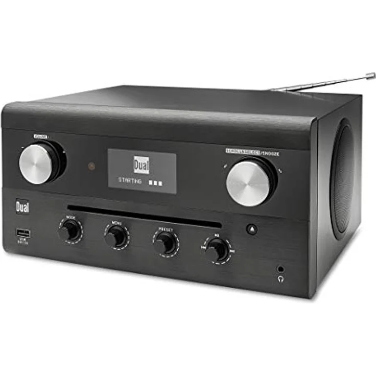 Design-Hybridradio • CD, USB, MP3, DAB+ Radio • AUX-In • UKW Radio • Musikstreaming • Spotify • Amazon Music • Stereoanlage • OLED-Display • HIFI • Kopfhöreranschluss • Schwarz • Dual CR 900 Phantom – Bild 2