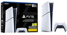 Sony PlayStation 5 Slim Digital Edition, 825 GB SSD, 4K Gaming, VR-fähig, Schwarz-Weiß