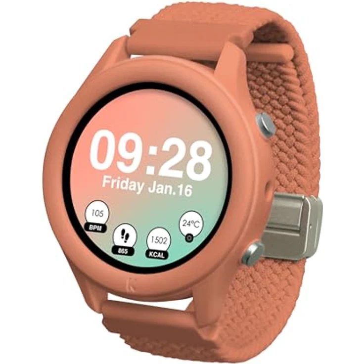 KIDYWOLF K-Watch Korallen, Interaktive Kinderuhr mit OLED-Display, Wasserfest, Taschenlampe und 10 Sportmodi, ab 8 Jahren – Bild 1