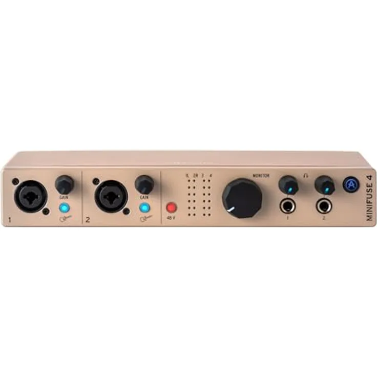 Arturia MiniFuse 4, USB-C Audio Interface mit hochwertigem Klang in Champagnerfarbe