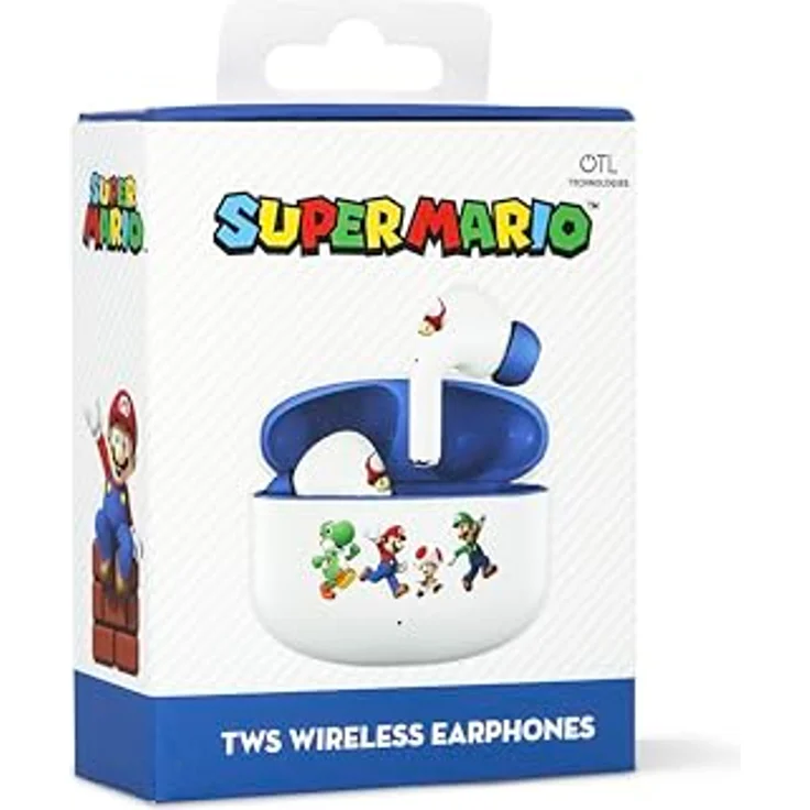 OTL Super Mario CORE TWS, kabellose Bluetooth-Ohrhörer mit Touch-Steuerung, in Weiß – Bild 5