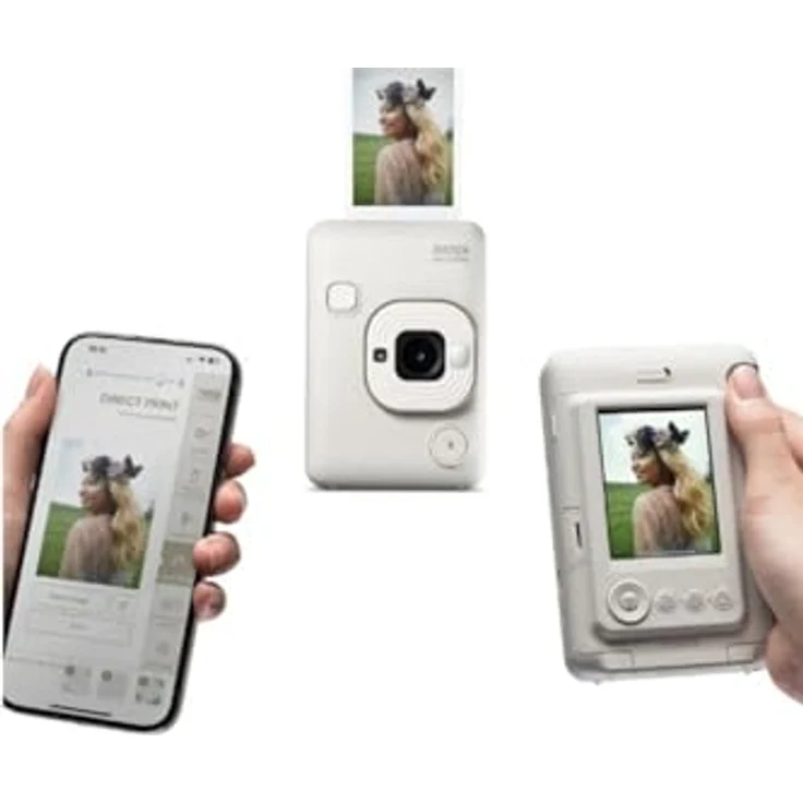 Fujifilm instax mini LiPlay+ Tasche, Kameratasche in Sand Beige mit robustem Schutz und praktischem Reißverschluss – Bild 5