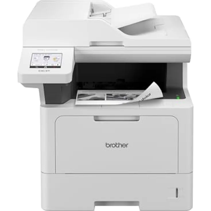 Brother DCP-L5510DW 3-in-1 Multifunktionsdrucker schwarz weiß (A4, 48 Seiten/Min., 1.200x1.200 DPI, LAN, WLAN, Duplex, 250 Blatt Papierkassette) weiß/grau