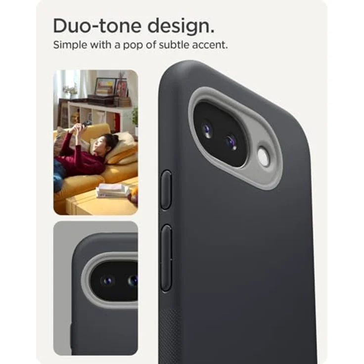 Spigen Nano Pop MagFit für Google Pixel 10a, Zweifarbiges Design, Stylisch Dünn und Staubfrei, Kompatibel mit MagSafe - Black Sesame – Bild 4