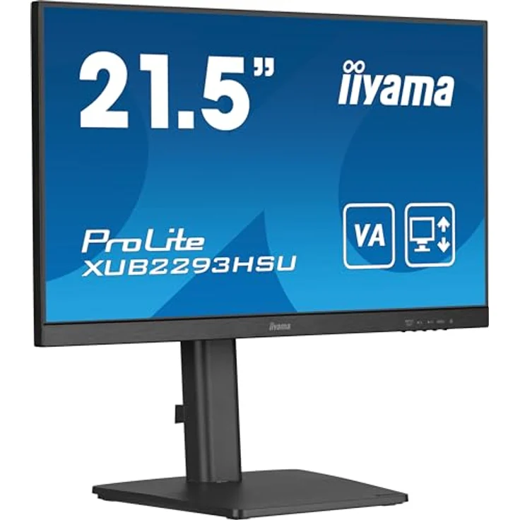 iiyama Prolite XUB2293HSU-B7 54,5cm 21,5" IPS LED-Monitor Full-HD 100Hz HDMI DP USB2.0 Slim-Line Höhenverstellung Pivot Adaptive Sync schwarz – Bild 1