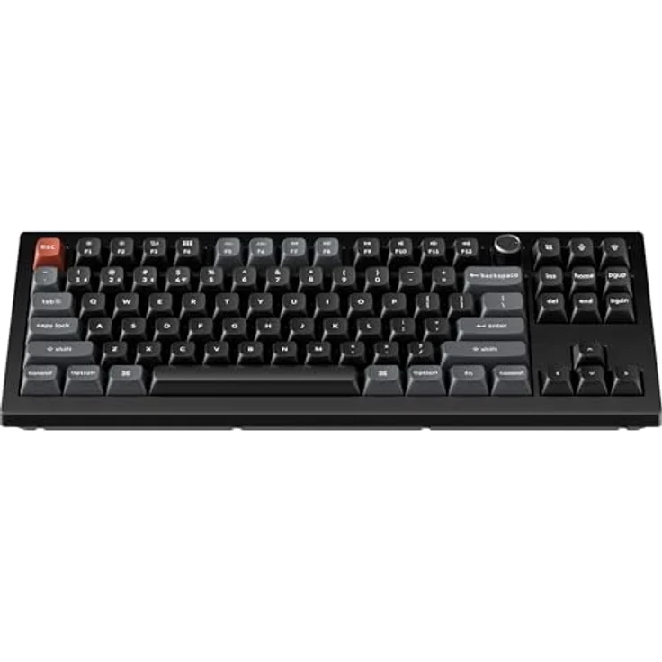Keychron V3 Ultra TKL, Kabellose mechanische Tastatur mit ZMK Custom 8K Polling Rate, 2,4 GHz/Bluetooth/Wired, RGB-Hintergrundbeleuchtung, Silk POM Brown Switch, Hot-Swappable für Mac – Bild 1