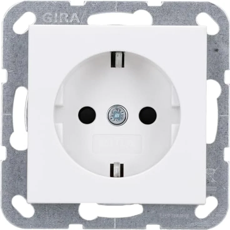 GIRA 445327 Steckdose Shutter erhöhter Berührungsschutz System 55 Reinweiß seidenmatt – Bild 3
