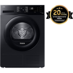 Samsung DV81CGC2B0ABEG Wärmepumpentrockner, 8 kg, A+++, Smart Home, WLAN, leise (65 dB), schwarz, SmartThings App