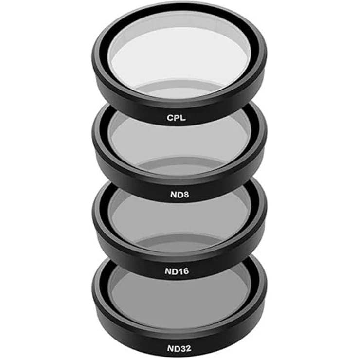 TELESIN Filterset CPL/ND8/ND16/ND32 für DJI Action 3, Kamera-Filter in Schwarz – Bild 1