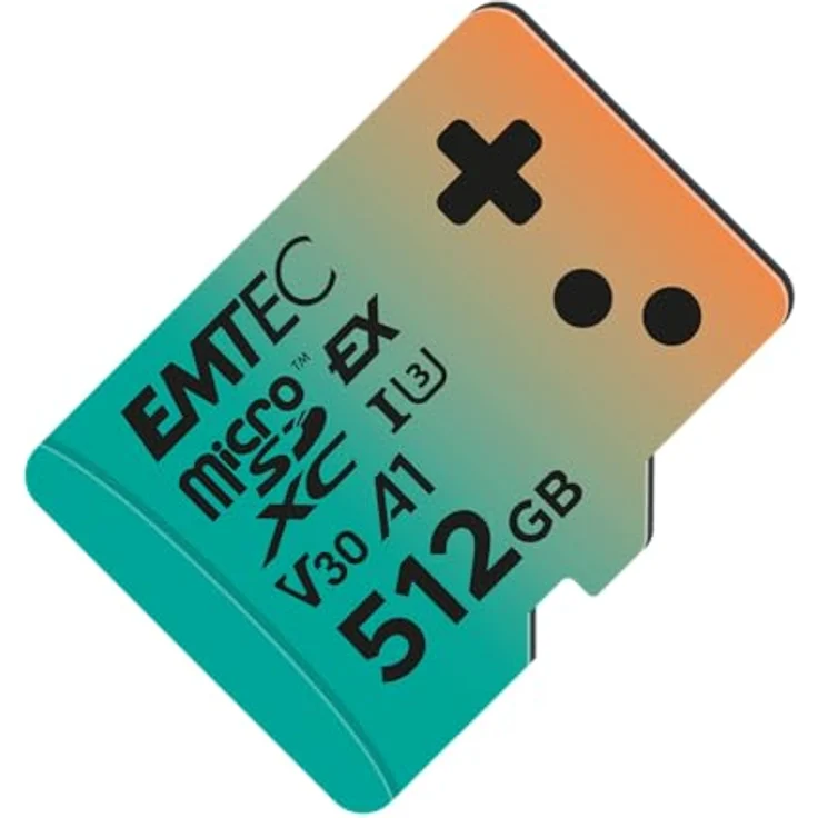 Emtec mSD 512GB UHS-I U3 V30 A1 Express, microSDXC Speicherkarte für 4K Videoaufnahmen, Mehrfarbig – Bild 3