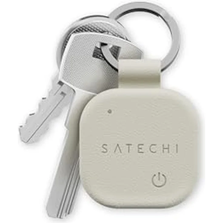 SATECHI FindAll Schlüsselanhänger, Tracker mit Find My, kabellos aufladbar, Trennungsalarm, lauter Signalton – Sand – Bild 1