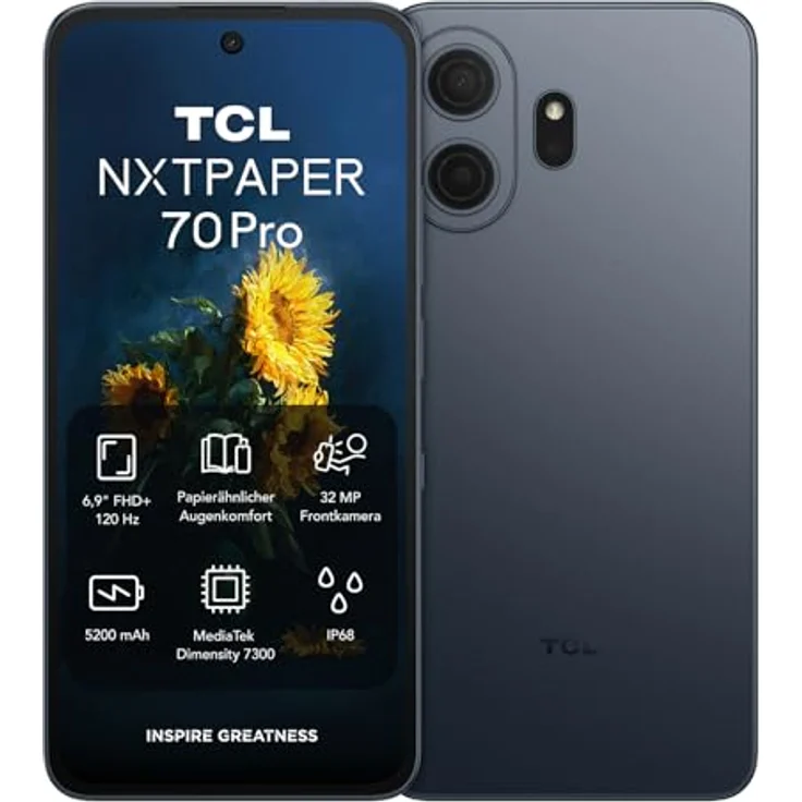 TCL NXTPAPER 70 Pro 5G, Smartphone mit 6,9 Zoll Natürlichem Licht Display, 50 MP Kamera, 8GB RAM + 256GB ROM, AI-Produktivität – Bild 1