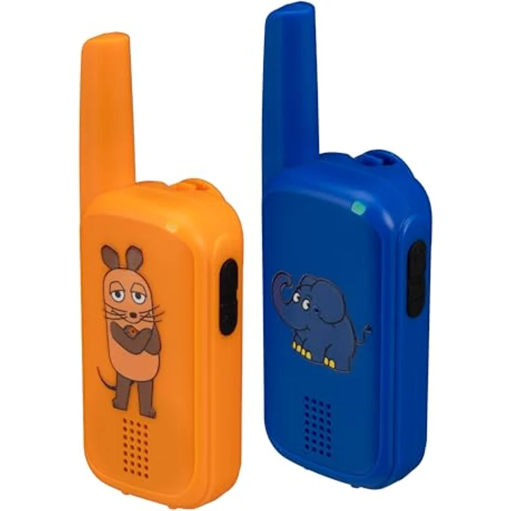 Die Maus Walkie Talkie Set, 2er Set für Kinder mit Maus und Elefant, Reichweite bis 500 m, einfache Bedienung – Bild 2
