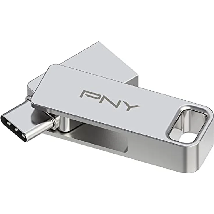 PNY 64GB Duo LINK USB 3.2 Typ-C Dual Flash Drive für Android-Geräte und Computer - Externer mobiler Speicher für Fotos, Videos und mehr - 200MB/s – Bild 1