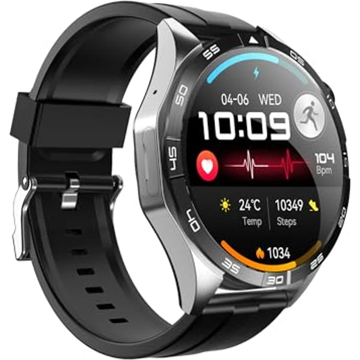 VALDUS VG52 PRO (2025) Silver, Gesundheitsuhr Smartwatch mit Telefoniefunktion, AMOLED Display, Alleskönner Spitzenmodell – Bild 3