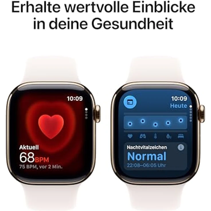 Apple Watch Series 11 Cellular, 42 mm, Titangehäuse Gold, Sportarmband Blassrosa - S/M – Bild 5