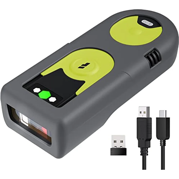 Inateck Barcode Scanner Bluetooth 2D mit 2,4Ghz USB Adapter, liest Barcodes von Bildschirmen, Exklusive Schnelltasten, BCST-42 – Bild 1