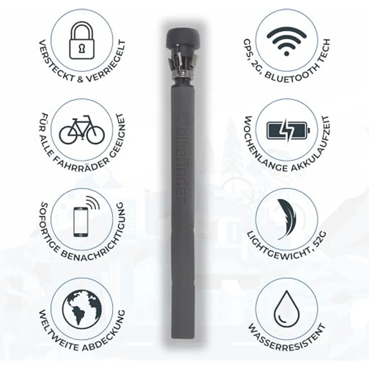 FahrradFinden - GPS Fahrrad Tracker, im Lenker Versteckt, Fahrrad Ortungsgerät, Fahrrad-Diebstahlschutz, SIM Karte inkl. - ABO Erforderlich – Bild 3