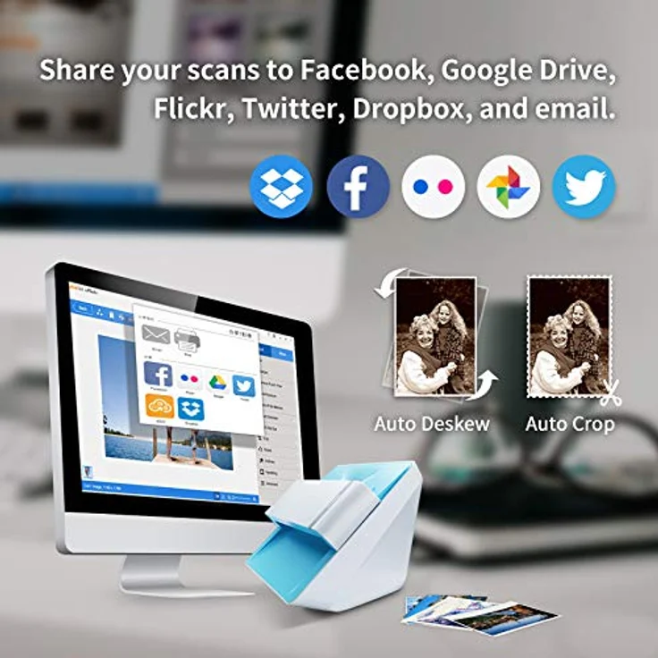 Plustek ePhoto Z300 Fotoscanner (600 x 600 dpi, USB) mit Einzugssensor – Bild 5