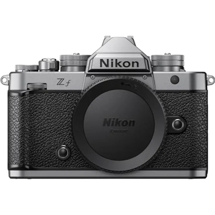 Nikon Z f Gehäuse Silber, Vollformatkamera mit 24.4MP, 4K Video, Pixel Shift und neig- & drehbarem Touch-Monitor