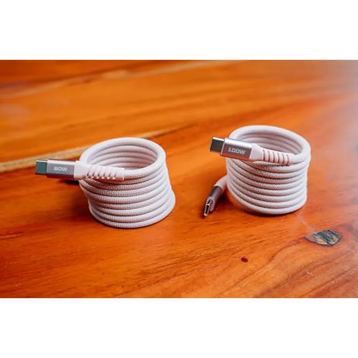 Verbatim Sync & Charge USB-C to USB-C 60W Magnetic 120 cm - Pink, Magnetisches Ladekabel mit 60W Power