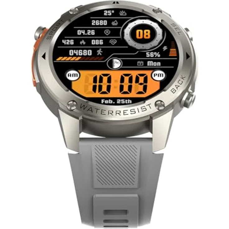 Knauermann GPS 4, Silikon (TPU), grau, Edelstahl, rund, Silber, mit präziser GPS-Ortung und 30 Tagen Akkulaufzeit – Bild 5