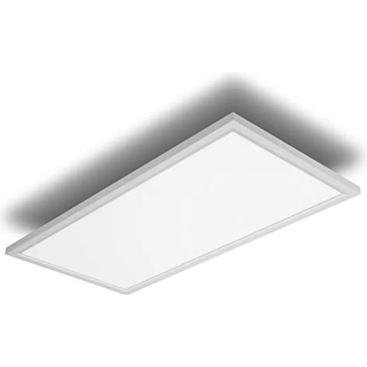 IMPTS LED Deckenleuchte 30x60cm, Neutralweiß 3000K, 27W, Schlankes Design für Wohnzimmer, Schlafzimmer, Keller, Küche - Weißer Rahmen – Bild 1