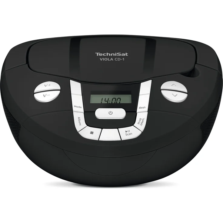 TechniSat Viola CD-1 - tragbarer Stereo CD-Player, Boombox mit Tragegriff, UKW, Bluetooth, 2 x 1 Watt