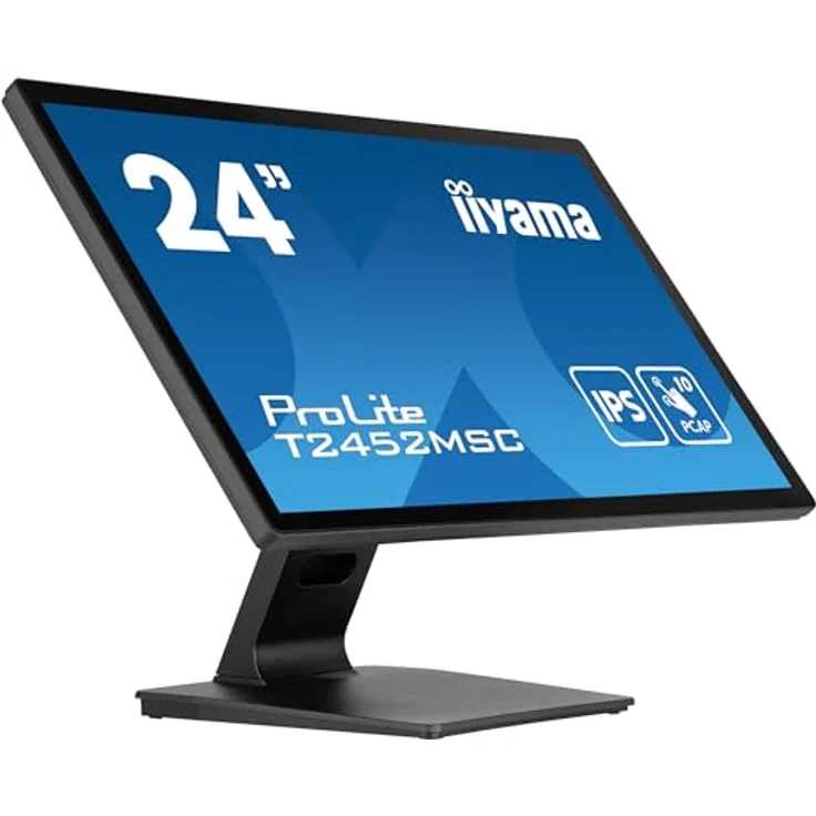 iiyama ProLite T2452MSC-B1 23,8" IPS LED Monitor FullHD 10 Punkt Multitouch kapazitiv HDMI DP USB3.0 7H Anti-Fingerprint schwarz – Bild 1