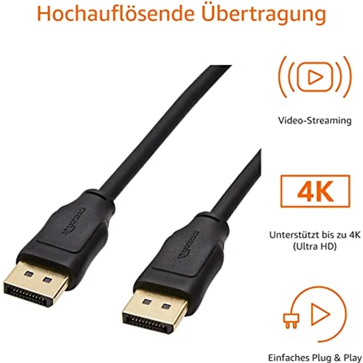 AmazonBasics - Verbindungskabel, DisplayPort auf DisplayPort, 1,8 m - Preisvergleich – Bild 4