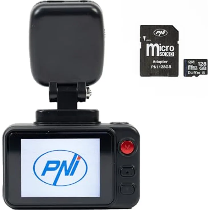PNI Voyager S2500 DVR-Autokamera-Paket, 4K UHD, WLAN, 2-Zoll-Bildschirm, 128GB microSD