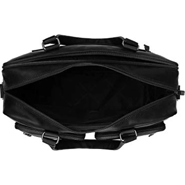 The Chesterfield Brand Wax Pull Up Aktentasche, 100% Leder mit Laptopfach für Geräte bis 43 cm, schwarz – Bild 4