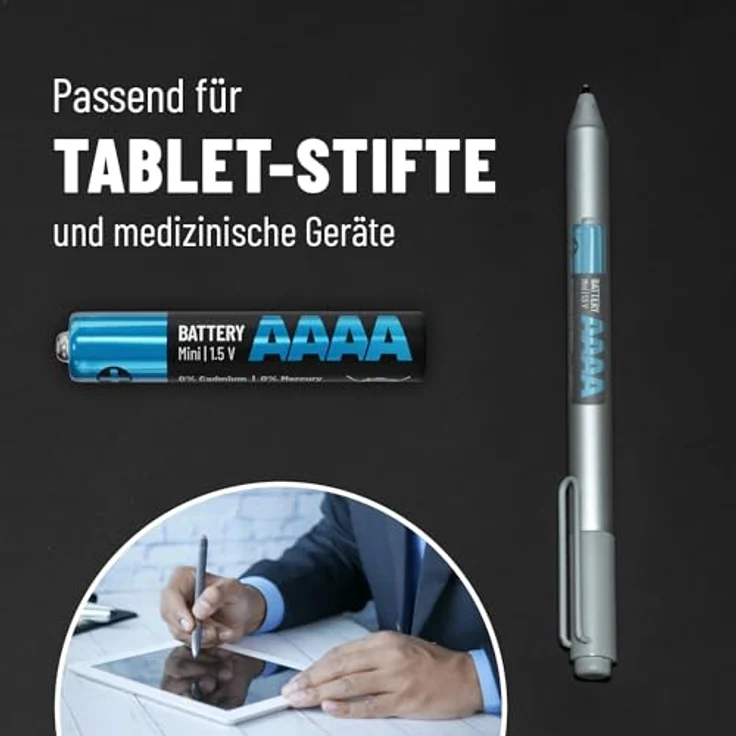 ABSINA ABSINA Batterie AAAA Alkaline 1.5V 4er Pack Batterie, (1 St) - Zuverlässige Leistung, maximale Kapazität, ideal für verschiedene Anwendungen – Bild 2