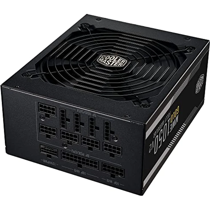 Cooler Master MWE Gold 1050 V2 ATX 3.0, Vollmodulares PC-Netzteil – ATX 3.0-Unterstützung, 80 Plus Gold, 1050 Watt Netzteil mit Flacher schwarzer Verkabelung, 140mm FDB-Lüfter, Hochtemperaturschwelle – Bild 2