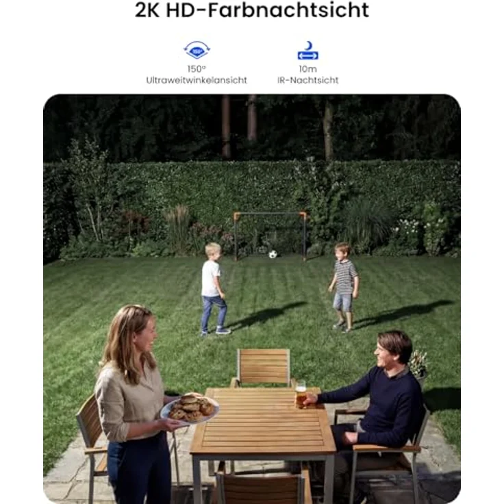 Reolink Solar Floodlight Cam, 2K Überwachungskamera Aussen mit 150° Sichtfeld, 1000 lm Licht, Sirenenalarm, KI / PIR Bewegungserkennung, Farbnachtsicht, 2,4/5 GHz Wi-Fi 6, IP66, Akku Powered – Bild 3