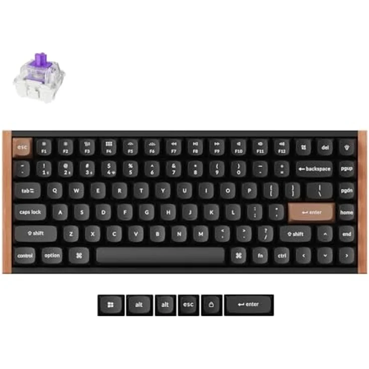 Keychron K2 HE Kabellose Magnetische Tastatur, RGB, Hot-swap, QMK/VIA, Gateron Magnetic Switch Nebula, Special Edition Schwarz – Bild 1