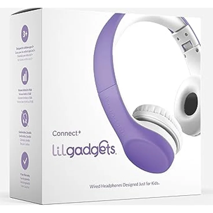 LilGadgets Connect+ Volume Begrenzte Wired Kopfhörer Mit Shareport Für Kinder Lila – Bild 9